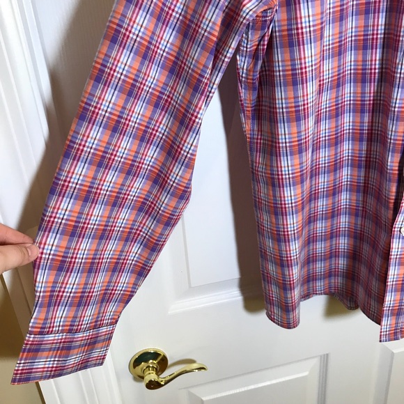 Triscots St Raphael Bright Plaid Button Down Shirt - Picture 4 of 7